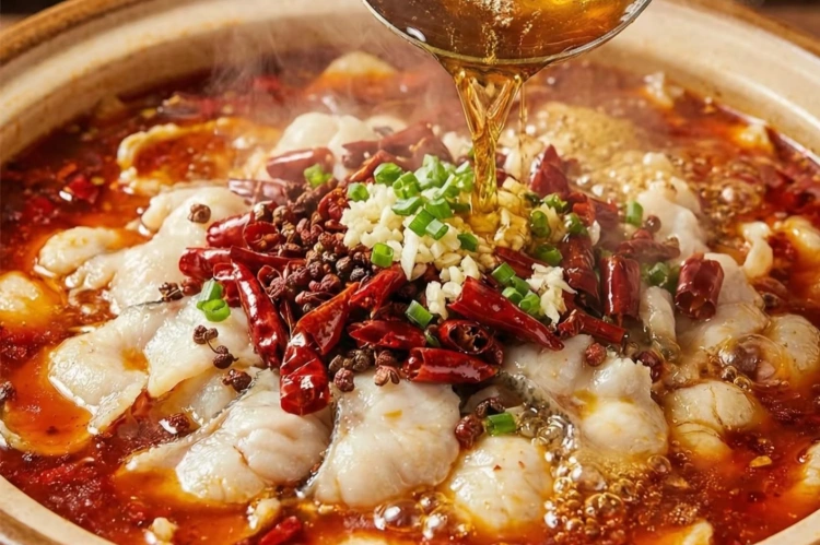 Sichuan Boiled Fish in Chili Oil