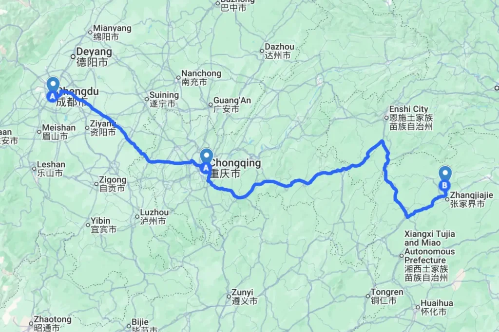 Chengdu Chongqing Zhangjiajie Tour