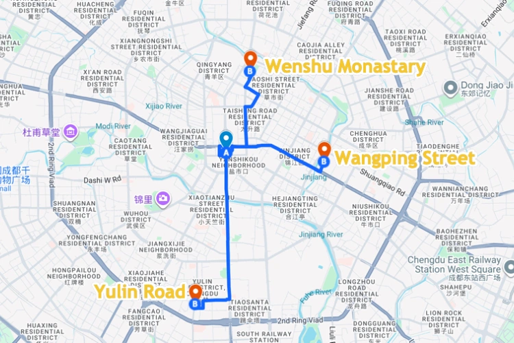 Chengdu Neighborhood Food Map
