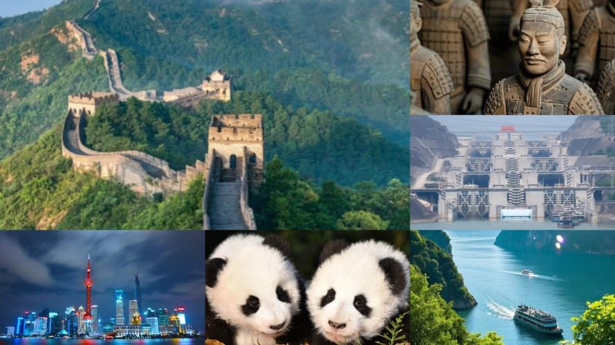 China Beijing Xi'an Chengdu Yangtze Shanghai Tour