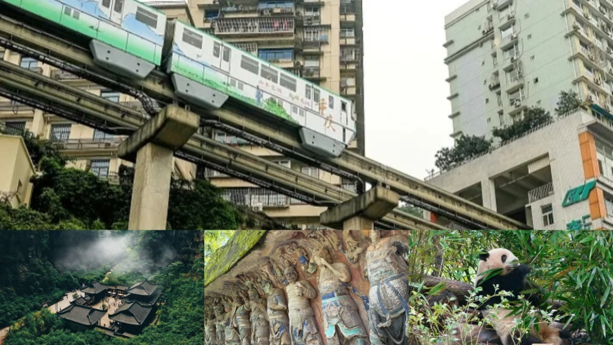 Chongqing Chengdu Dazu Wulong Tour