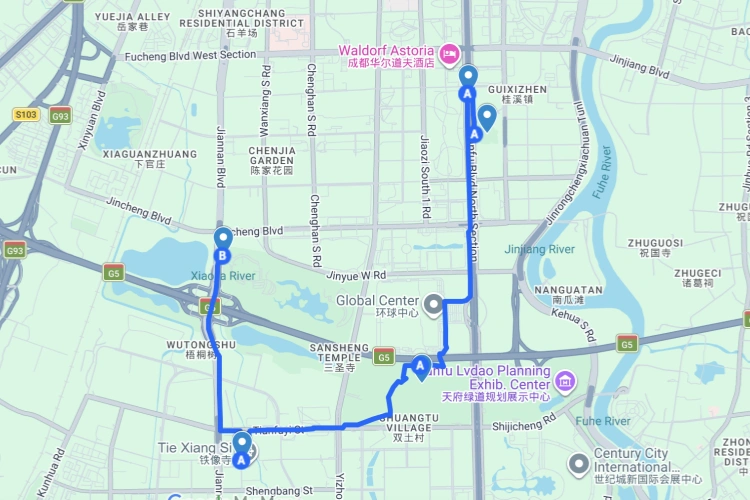 Chengdu Walking Tour Financial City Route