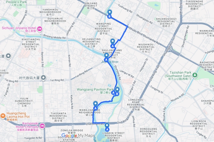 Chengdu Walking Tour Jinjiang Route
