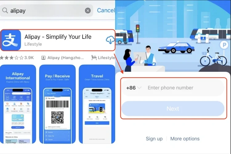 Alipay guide step1