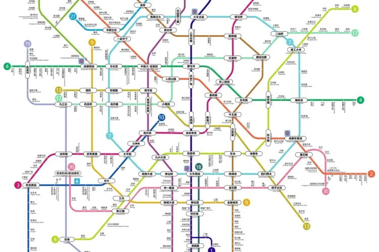 Chengdu Metro Line Map