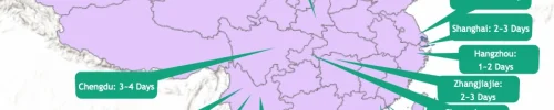 China Travel Duration Map