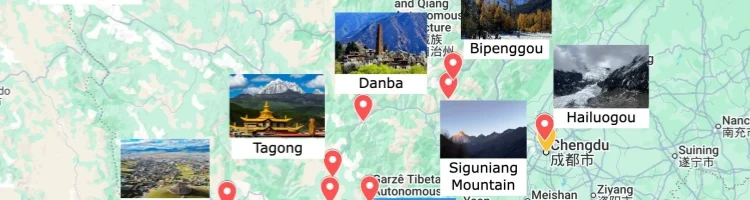 Western Sichuan Map